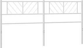 372265 vidaXL Метална резервна табла за легло, бяла, 193 см