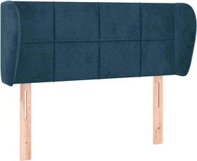 3117178 vidaXL Горна табла за легло с уши, тъмносиня, 83x23x78/88 см, кадифе