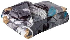 Одеяло от микрофлийс 200x150 cm Silver Leafs - My House