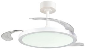 Бяло LED осветително тяло за таван Kasfjord – Trio