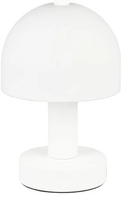 Бяла настолна лампа със стъклен абажур (височина 19 cm) Glenn – Trio