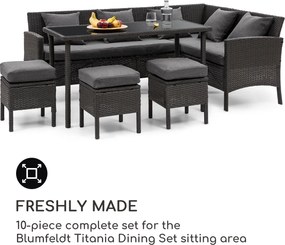 Blumfeldt Titania Dining Set, Калъфки за възглавници, 10-бр, 100% полиестер, тъмно сив