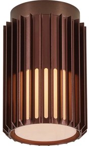 Nordlux - Екстериорна лампа за таван ALUDRA 1xE27/15W/230V кафяв