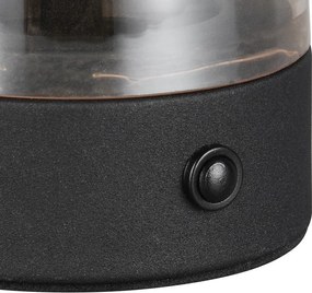 LED настолна лампа в кехлибарен цвят със стъклен абажур (височина 18 cm) Dooley – Trio