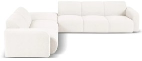 Бял ъглов диван от плат букле (ляв ъгъл) Molino - Micadoni Home