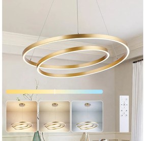 Brilagi-LED Димируема полилей на кабел TWISTER LED/75W/230V Ø 70 см златист +ДУ