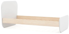 Бяло детско легло 90x190 cm от декор от бор с включена подматрачна рамка Esteban – Marckeric