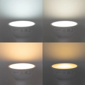 Комплект интелигентни GU10 димируеми LED крушки 4.7W 400 lm 2700K-6500K вкл. Zigbee Smart Hub