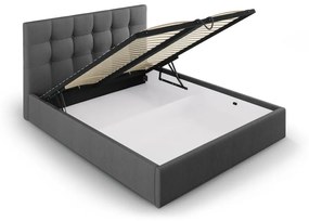 Тъмно сиво двойно легло , 180 x 200 cm Nerin - Mazzini Beds