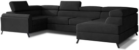 Ъглов диван Candia-Black-Right