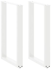 4013225 vidaXL Крака за бар маса, U-образни, 2 бр., бели, 60x(90-91) см, стомана