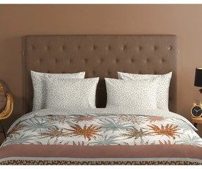 Бяло и светлосиво памучно спално бельо за единично легло 140x200 cm - Good Morning