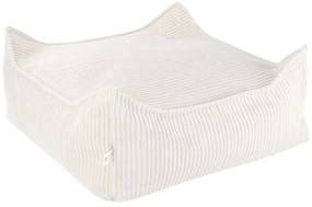 Кремав детски пуф от рипсено кадифе Square – Wigiwama