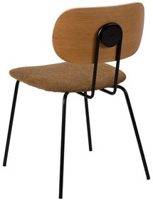 Трапезни столове в кафяв и естествен цвят в комплект от 4 броя Cleo - Ixia