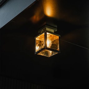 Индустриален външен таванен аплик черен със злато - Rotterdam