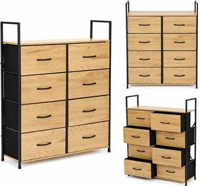 Комод с 8 текстилни чекмеджета и метална конструкция 107 x 80 x 24 см
