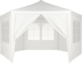 Градинска беседка 2 x 2 м - парти шатра със стени и прозорци Бял