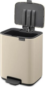 Бежово стоманено кошче за боклук с педал 7 l Bo – Brabantia