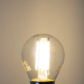 Комплект от 5 E27 димируеми LED Filament крушки G45 прозрачни 4W 470 lm 2700K