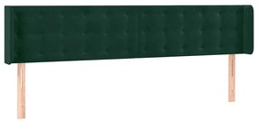 3119259 vidaXL Горна табла за легло, тъмнозелена, 163x16x78/88 см, кадифе