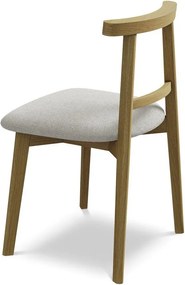 Светлосив трапезен стол от масивна дървесина Ohelo – Makamii