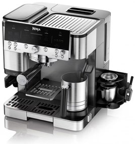 Кафеавтомат 3в1 Ninja Luxe Café Premier ES601, 1650W, 15 bar, 2л, Barista Assist, Безконтактно текстуриране, 4 режима, 3 темп. настройки, Инокс/черен