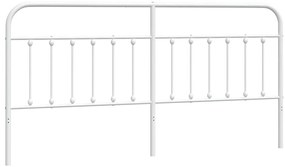 352664 vidaXL Метална табла за глава, бяла, 193 см