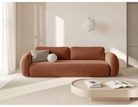 Шенилов сгъваем/с място за съхранение диван в тухлен цвят 262 cm Tonale – Cosmopolitan Design