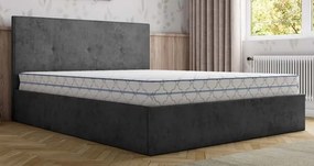 Спалня Alfa с матрак и рамка-160x200-Тъмносив