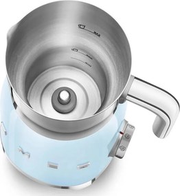 Уред за разпенване на мляко Smeg MFF11PBEU, 500 W, 600 мл, 8 програми, Подвижна кана, Автоматично изключване, Пастелно Синьо