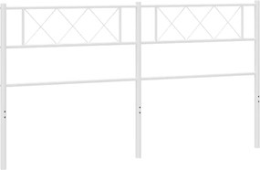372363 vidaXL Метална резервна табла за легло, бяла, 193 см