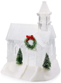 Бяла коледна светлинна украса Chapelle – Markslöjd