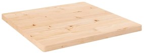 824375 vidaXL Плот за маса, 50x50x2,5 см, бор масив, квадратен