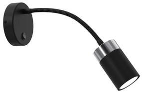 Гъвкава лампа JOKER 1xGU10/8W/230V черна/мат хром