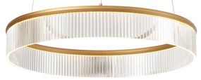 Модерен висящa лампa месинг 59cm вкл. LED 3-степенно димируем - Anello Chandelier