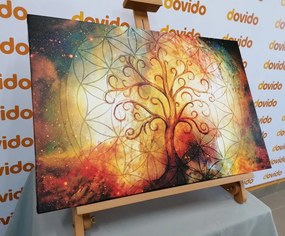Картина на платно – Дърво с цвете на живота