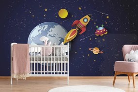 Самозалепващ тапет – Ура в космоса