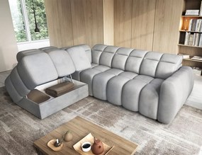 Ъглов диван Chicago-Сив-Ляв