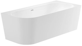 Ъглова вана A248664000, Roca, Stonex, дясна, включва click-clack клапа и сифон, бяла, 180х80х59см