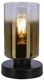 Черна настолна лампа със стъклен абажур (височина 20 cm) Aspra - Candellux Lighting