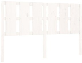 817996 vidaXL Горна табла за легло, бяла, 155,5x4x100 см, бор масив