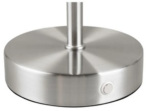 LED настолна лампа с възможност за димиране в сребристо (височина 30 cm) Jeff - Trio