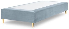 Светлосиньо кадифено единично легло , 90 x 200 cm Lia - Milo Casa