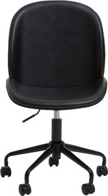 Черен офис стол от имитация на кожа Clinton – Premier Housewares