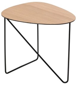 Метална масичка за кафе в естествен цвят 37x44 cm Curve M Wood – LIND DNA