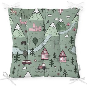 Възглавница за сядане Village от памучна смес, 40 x 40 cm - Minimalist Cushion Covers
