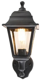 Класически външен стенен аплик черен с детектор за движение - Capital