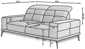 Диван Torrense двуместен-Sapio milo