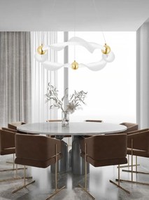 Лампа LED G010-CP WHITE/GOLD