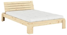 Двойно легло от масивен бор с включена подматрачна рамка в естествен цвят 140x200 cm Layers – Karup Design